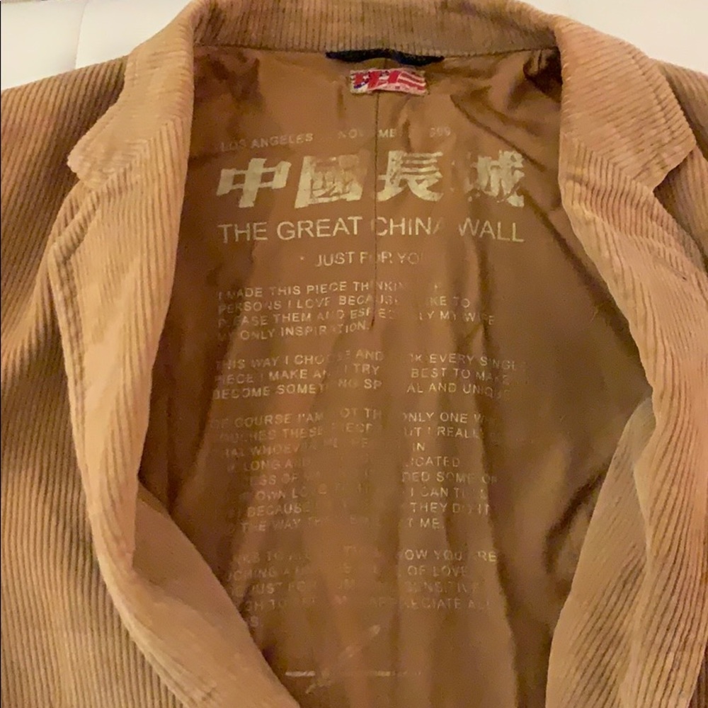 The Great China Wall Vintage Corduroy blazer
